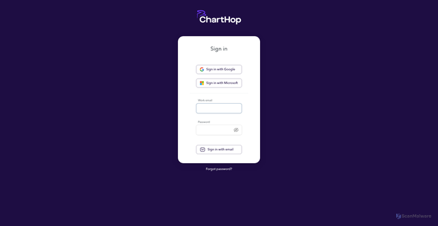 Security scan screenshot of https://app.charthop.com