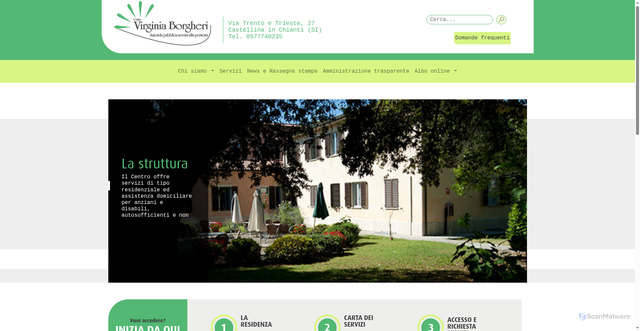Security scan screenshot of https://www.virginiaborgheri.it/