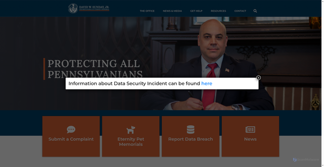 Security scan screenshot of https://www.attorneygeneral.gov/
