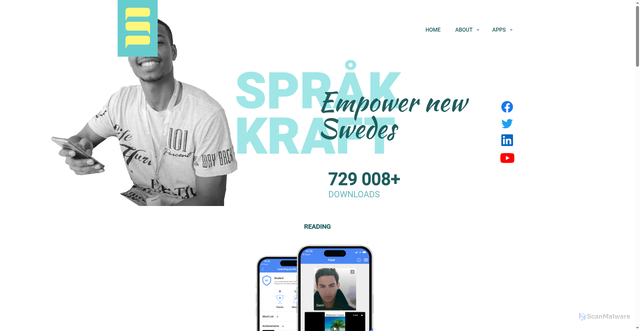 Security scan screenshot of https://sprakkraft.org/