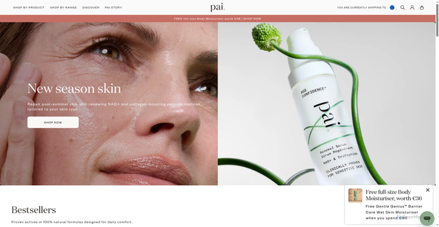 Security scan screenshot of https://paiskincare.se
