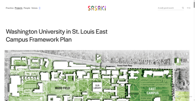 Security scan screenshot of https://www.sasaki.com/projects/washington-university-in-st-louis-east-campus-framework-plan/