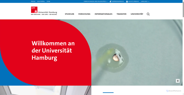 Security scan screenshot of https://uni-hamburg.de