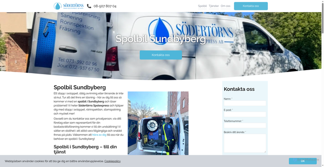 Security scan screenshot of https://spolbilsundbyberg.se