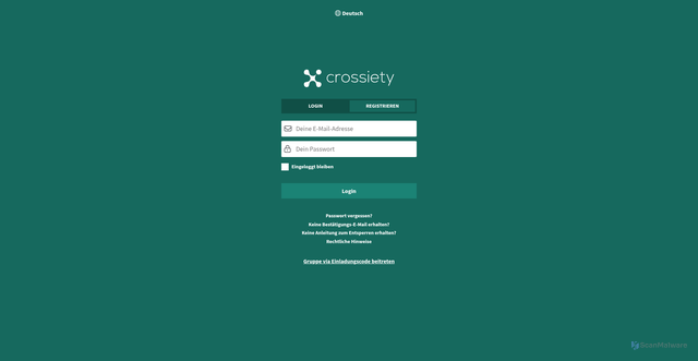 Security scan screenshot of https://crossiety.app