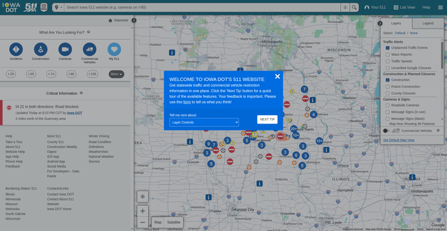 Security scan screenshot of https://www.511ia.org