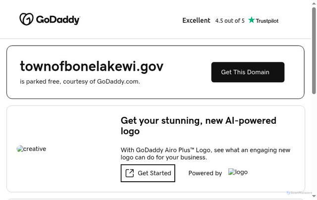 Security scan screenshot of https://townofbonelakewi.gov/