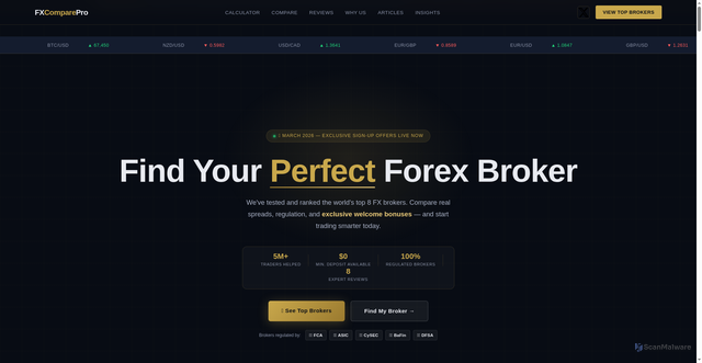 Security scan screenshot of https://comparefx-p1srnb2vab.edgeone.app/