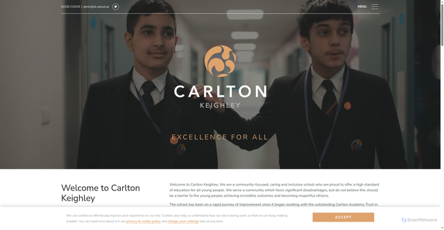 Security scan screenshot of https://carltonkeighley.org.uk/