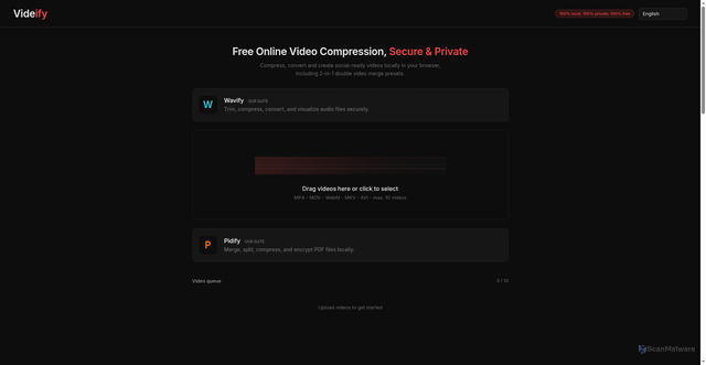 Security scan screenshot of http://videify.pages.dev/