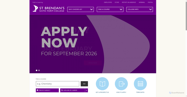 Security scan screenshot of https://www.stbrn.ac.uk/