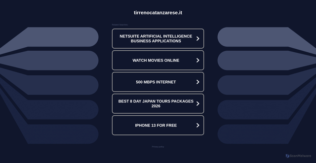 Security scan screenshot of http://ww1.tirrenocatanzarese.it