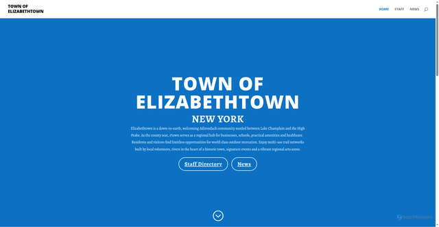 Security scan screenshot of https://elizabethtown-ny.gov/