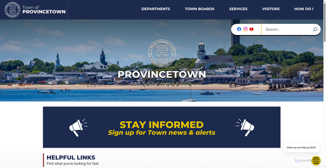 Security scan screenshot of https://provincetown-ma.gov/