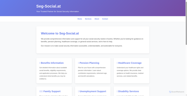 Security scan screenshot of https://pt.seg-social.at/
