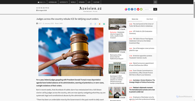 Security scan screenshot of https://en.azvision.az/news/196391/judges-across-the-country-rebuke-ice-for-defying-court-orders.html