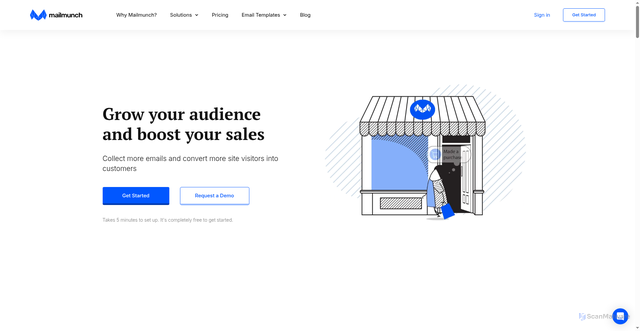 Security scan screenshot of https://app.mailmunch.co/