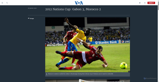 Security scan screenshot of https://www.voaafrique.com/a/1380838.html