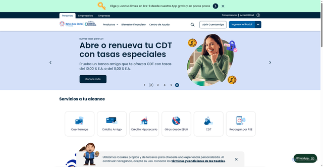 Security scan screenshot of https://bancocajasocial.com