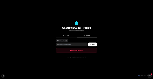 Security scan screenshot of https://www.gh0stmap.vercel.app/