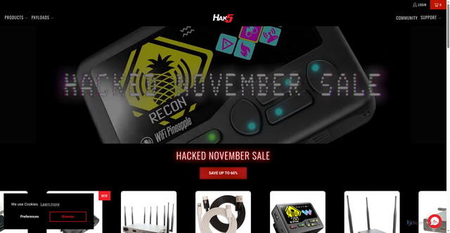 Security scan screenshot of https://hakshop.myshopify.com/