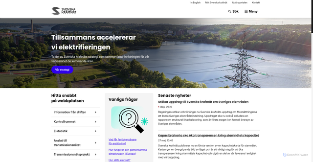 Security scan screenshot of https://www.svk.se