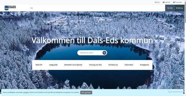 Security scan screenshot of https://www.dalsed.se/