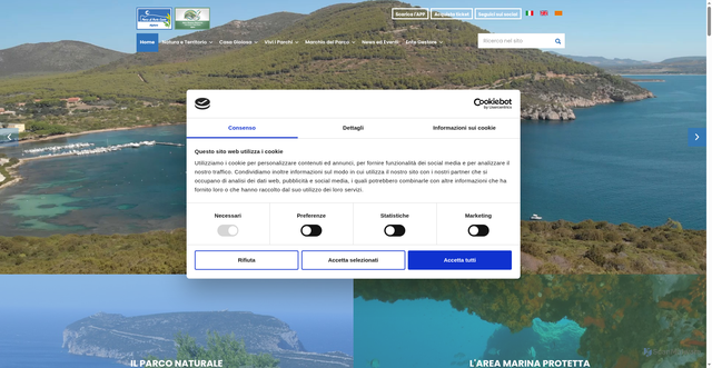 Security scan screenshot of https://www.algheroparks.it/