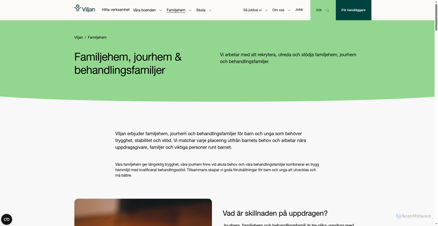 Security scan screenshot of https://familjehemsmaland.se