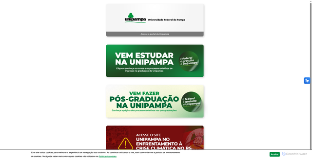 Security scan screenshot of https://unipampa.edu.br/portal/