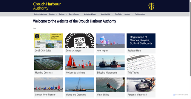 Security scan screenshot of https://crouchharbour.uk/