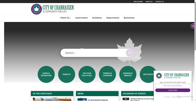 Security scan screenshot of https://www.chanhassenmn.gov/
