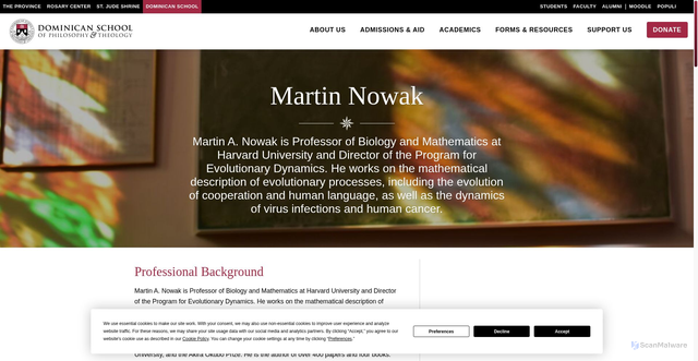 Security scan screenshot of https://dspt.edu/martin-nowak