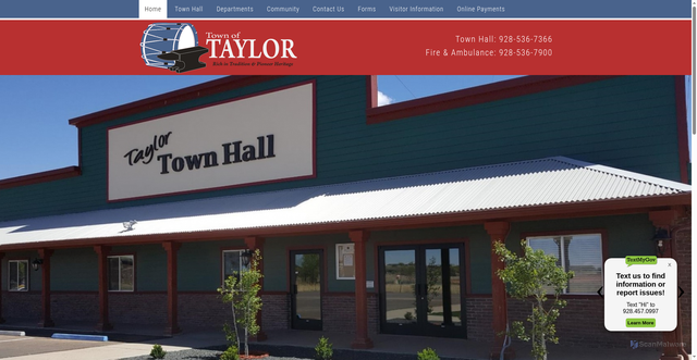 Security scan screenshot of https://www.tayloraz.gov/