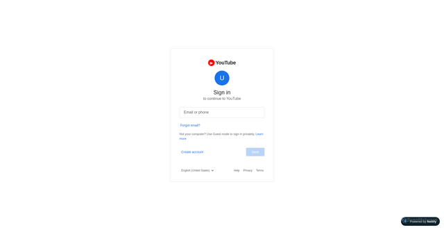 Security scan screenshot of https://youtubeloginpage.netlify.app/