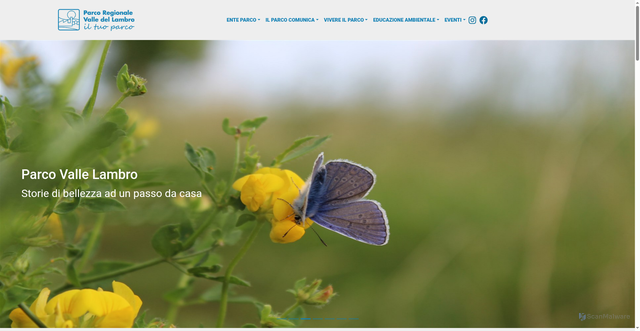 Security scan screenshot of https://www.parcovallelambro.it/