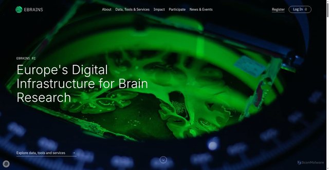 Security scan screenshot of https://ebrains.eu