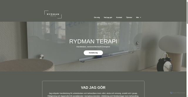 Security scan screenshot of https://rydmanterapi.se