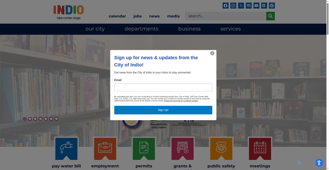 Security scan screenshot of https://www.indio.org/