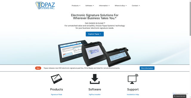 Security scan screenshot of https://www.topazsystems.com