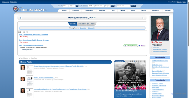 Security scan screenshot of https://www.flsenate.gov/