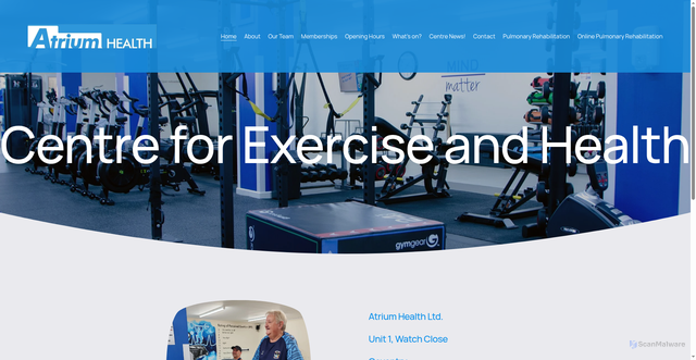 Security scan screenshot of https://atrium-health.co.uk