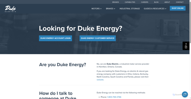 Security scan screenshot of https://www.dukeelectric.com/we-are-not-duke-energy/