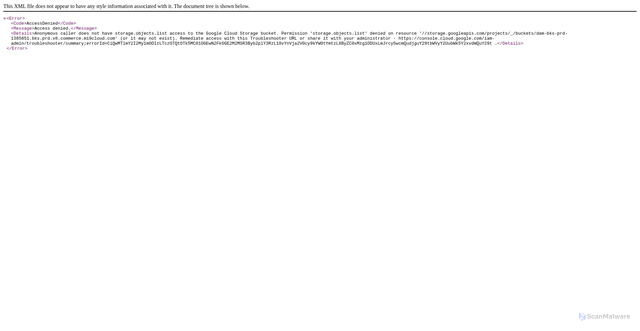 Security scan screenshot of dam.cdn.retail.brookshires.com