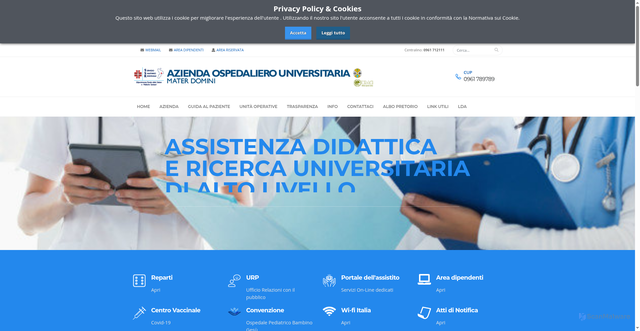 Security scan screenshot of https://www.materdominiaou.it/