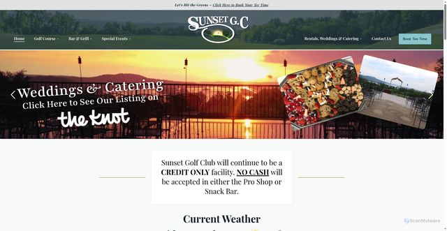 Security scan screenshot of https://sunsetgc.com/