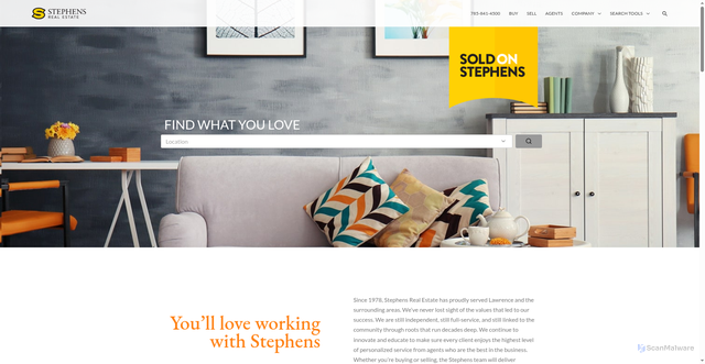 Security scan screenshot of https://stephensre.com/