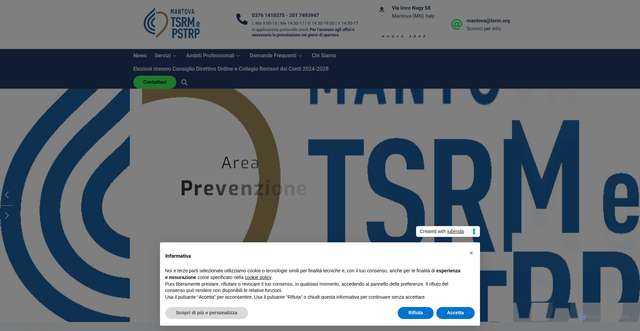 Security scan screenshot of https://www.professionisanitariemantova.it/