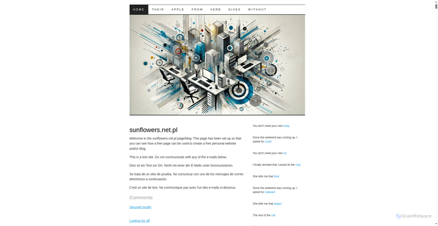 Security scan screenshot of https://sunflowers.net.pl