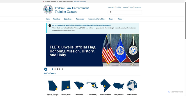 Security scan screenshot of https://fletc.gov